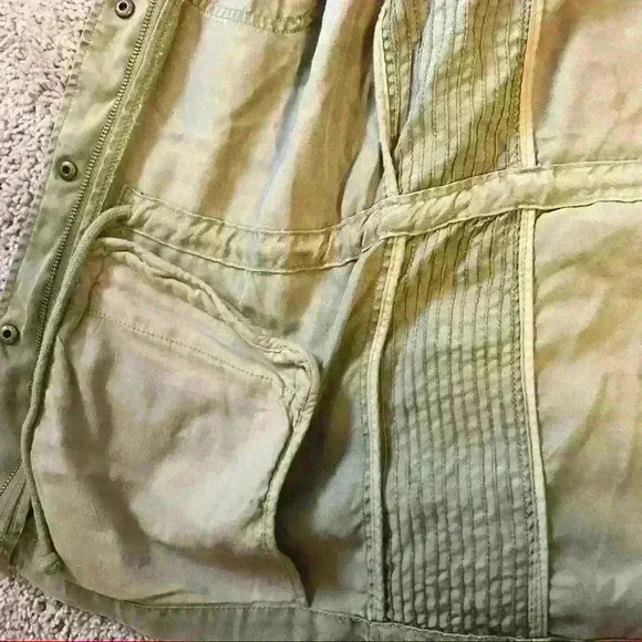 Max Jeans Olive Green Tencel Military Style Zip Jacket - Picture 13 of 14